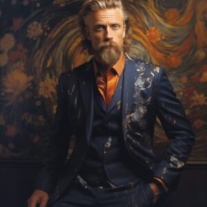 Vincent in Blauw – canvas print Cotton & Canvas